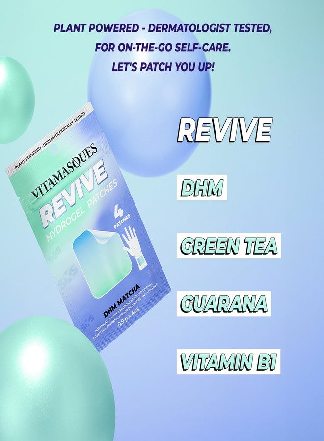 Vitamasques Recovery Patch, Reviveme Wellness Hydrogel Patch (3-Pack) - Revive Vitamin Patches with DHM, Green Tea, Guarana, & Vitamin B1 - Korean Skin Care Energy Patches for Adults - Image 3